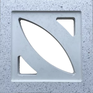 Concrete Breeze Blocks with white base with exposed white marble chips surface design 5