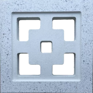 Concrete Breeze Blocks with white base with exposed white marble chips surface design 2