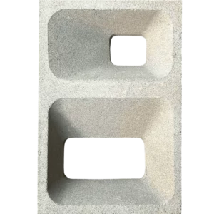 Modern breeze block ray of ligh in grey/beige size: 8"x12"