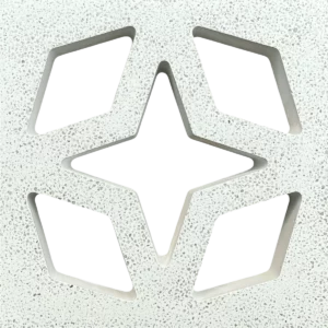 Terrazzo Breeze Blocks with white base and exposed Beige marble chips surface star design