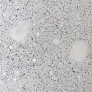 Light grey terrazzo tile with premium white mixed size marble chips - SW175-1000/SW15-500/SW2/SW3/SW5/SW-4pebble/B3 (Reference size:12"x12")