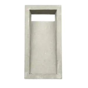 Wicket design breeze block in grey/beige in size: 8"x16"x3"
