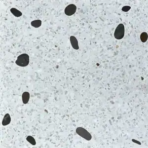 Terrazzo tile with white base with pebble stone SW175-SG2/W (Reference Image Size:12"x12")