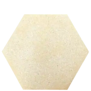 Hexagone Terrazzo tile with yellow base and white marble chips sW15/BU360 (Reference Image Size:1.88 sqft hexagone)